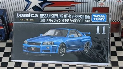 TOMICA PREMIUM #11 NISSAN SKYLINE GT-R V-SPEC II Nur 1/62 масштаб новый в коробке США запас!!! - Изображение 1 из 4