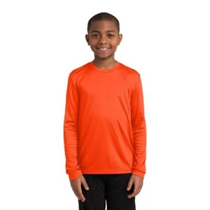 Sport-Tek YST350LS Youth Long Sleeve Performance Moisture Wicking Gym T-Shirt - Picture 1 of 26