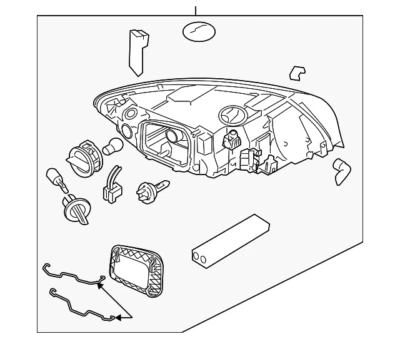 Genuine Volvo Headlamp Assembly 31214754 - Image 1 of 2