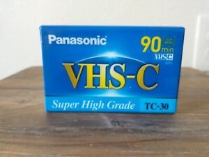 Video Cassette Tape VHS-C Super High Grade 90 Min New Sealed Panasonic TC-30