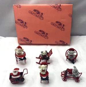 Lot of 12 Miniature World Christmas Ornaments Santa & Teddy Bears Chairs Wagons - Picture 1 of 8