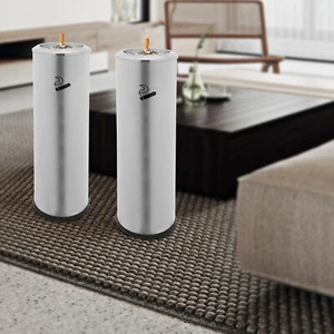 2PCS In/Outdoor Standing Ashtray Can Stainless Steel Ashtray Top Open Transh Can - Picture 1 of 14