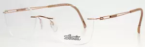 SILHOUETTE 5521 EU 3530 Rose Gold Womens Semi Cat Eye Eyeglasses 53-19-140 B:42 - Picture 1 of 15