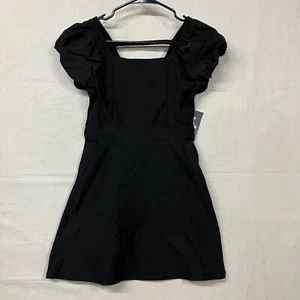 NWT Art Class Girls' L 10/12 Black Fit Flare A-Line Dress Puff Sleeve Back Zip - Picture 1 of 8