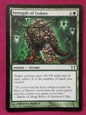 Magic The Gathering CHAMPIONS OF KAMIGAWA STRENGTH OF CEDARS green card MTG