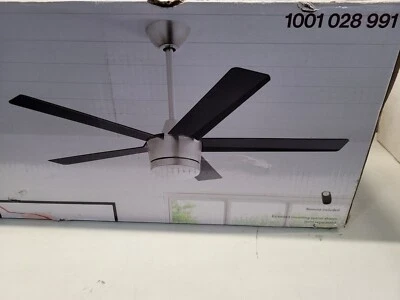 New Merwry 52" LED Light Ceiling Fan Brushed Nickel Remote Control 1001 028 991 - Image 1 of 3