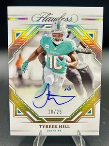 2022 Panini Flawless TYREEK HILL AUTO /25 NO.FFS-TH DOLPHINS - Imagen 1 de 2