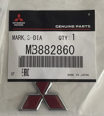 Emblema de diamante vermelho traseiro esquerdo Mitsubishi MB882860 EVO 4 5 CP9A peça genuína - Imagem 1 de 4