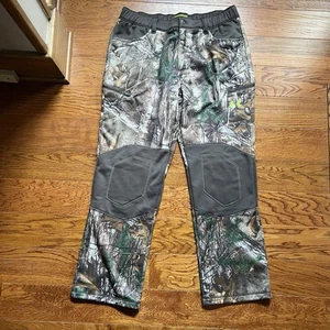 UA Under Armour Realtree Camo Scent Control Men XL Fleece Hunting Pants ColdGear - Picture 1 of 9