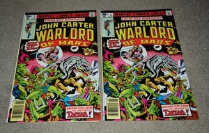 VTG 1977 John Carter Warlord Of Mars #1 x2 VG & F/VF Marvel Bronze Age - Picture 1 of 3