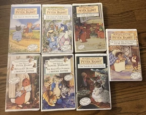 1993 BEATRIX POTTER THE WORLD OF PETER RABBIT FRIENDS ANIMATED TALES 7 VHS Lot - Picture 1 of 23