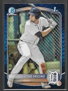 2025 Bowman Baseball Josue Briceno #BCP-13 1st Blue Reptillian Refractor /150 - Picture 1 of 2