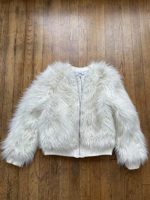 Chaqueta Bomber Grande 14/16 Firmada en D por Disney Niña Off-White Crema Piel Sintética Foto 1 de 4