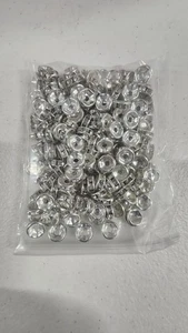 200 Stck. Strass Zwischenring Perlen für Stifte 8 mm Silber Rondell Kristall Perlen - Bild 1 von 4