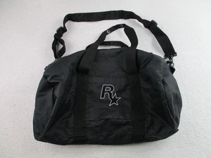 Rockstar Games Duffel Bag Black Ripstop Shoulder Strap Yellow Lining R* Logo - Picture 1 of 5