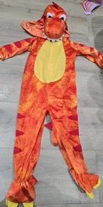 Niños Naranja T Rex Disfraz Niños Niñas Dinosaurio Mono Vestido Elegante 3-4 Años - Imagen 1 de 10