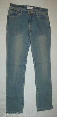 Pantalones de mezclilla ajustados desgastados GIRLS OCEAN PACIFIC talla 10 piernas con cremallera Foto 1 de 4