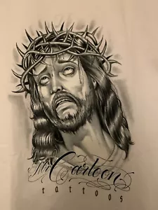 Camiseta Blanca Vintage Mister Dibujos Animados Diseño Cabeza de Jesús Talla 2XL Nueva **RARA** - Imagen 1 de 8
