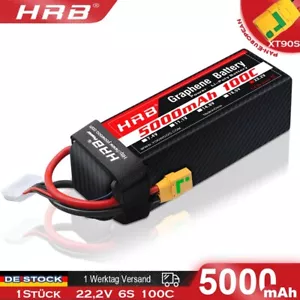6s 22,2V HRB 5000mAh Lipo Akku XT90S für RC Hubschrauber Auto LKW Flugzeug - Bild 1 von 6