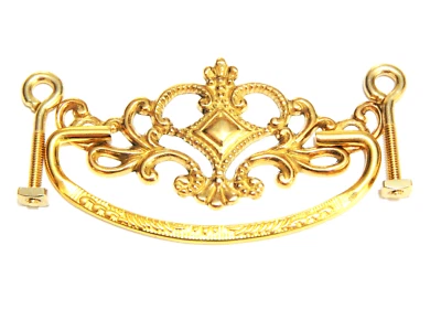 Tiradores de cajón victorianos para tocador tocador de latón macizo Foto 1 de 4