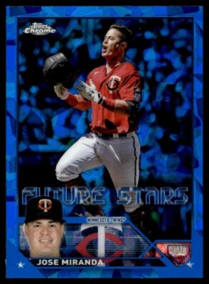 2023 Topps Chrome Sapphire Jose Miranda Minnesota Twins #505 - Image 1 of 2