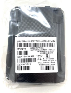 ZEBRA BTRY-TC7X-46MAh1-01 BATTERIA ORIGINALE PER TC70/TC72/TC75/TC77 - Imagen 1 de 2