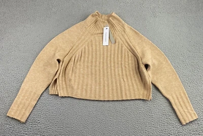 Suéter Jersey Nordstrom Topshop Recortado Manga Larga Tejido Acanalado Talla 4-6 S Nuevo con Etiquetas Foto 1 de 4