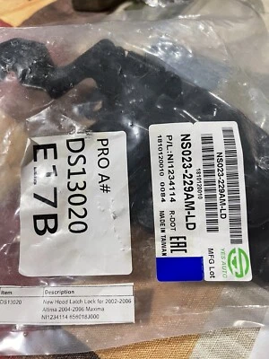 Soporte de bloqueo de pestillo de capó delantero para 02-06 Altima 04-06 Máxima NI1234114 656018J000 Foto 1 de 3