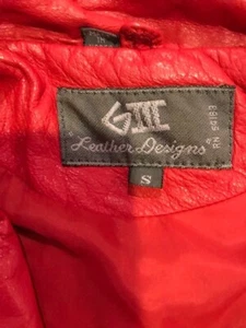Vintage Damen Lederjacke rot Größe S von GIII Leather Design - Bild 1 von 4