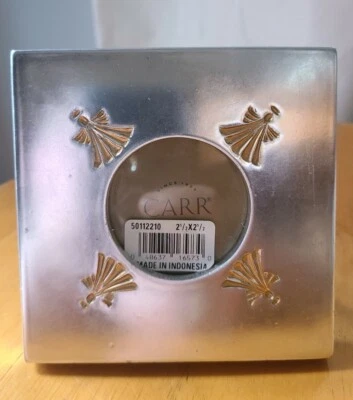 Marco de fotos 1999 Carr Halo Angels 2 1/2 x 2 1/2 marco de fotos plateado y dorado nuevo Foto 1 de 4