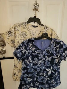 MC 2 Cassandra O Schmetterling Blumen Peeling Tops groß - Bild 1 von 9