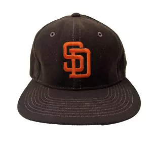 Vintage 80s 90s Sports Specialties San Diego Padres MLB Snapback 100% Wool Hat - Picture 1 of 12