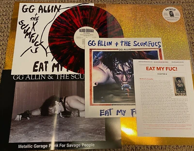 GG ALLIN + The Scumfucs Eat My Fuc LP  RED SPLATTER * OFFICIAL Reissue * Foto 1 de 2