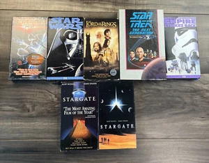 Lot of 7 VHS Star Wars Star Trek Lord of the Rings Titan Stargate Sci-fi Fantasy - Picture 1 of 12