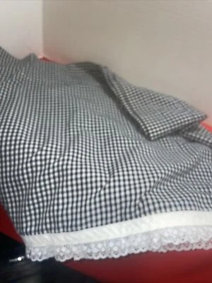 Window Curtain Valance Checked Plaid Gingham Home Made Kitchen 50” X18” - Image 1 of 4