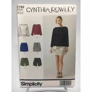 Skirts Shorts Tops Size 4-12 S2192 Uncut Sewing Pattern Simplicity Mini Skirt - Picture 1 of 2