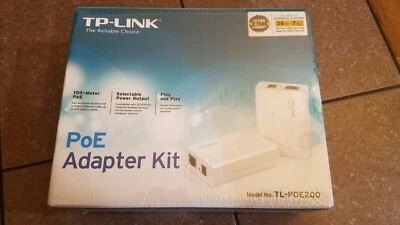 TP-LINK TL-POE200 Power over Ethernet Adapter Kit Rj45 100meter Selectable Power - Image 1 of 4