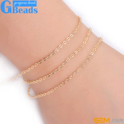 39.3inch Brass 14K Gold Filled Women Cable Chains for Necklace Jewelry Making - Image 1 of 4