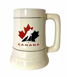 Vintage Canada Hockey Association Keramik Stein Becher 6" 28 Oz. Weiß Rot Schwarz - Bild 1 von 8