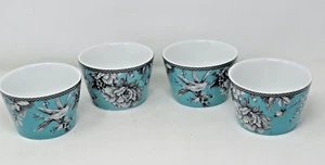 222 Fifth Adelaide Turquoise Appetizer Soup Rice Bowl Set of 4 NEW - Picture 1 of 4