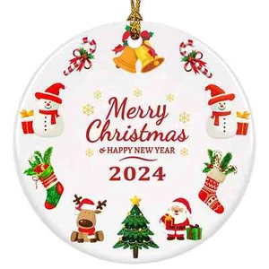 Merry Christmas Ornament, 2024 Christmas Ornaments for Tree, Christmas Orname... - Picture 1 of 3