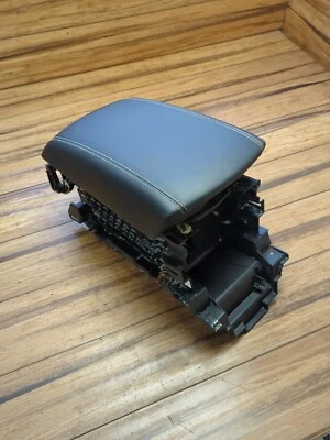 2015-2018 Ford Edge Center Console Box Storage W/ ArmRest Leather Black OEM - Image 1 of 4