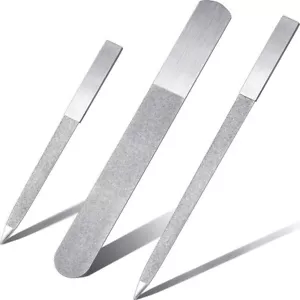 3 PCS Diamond Nail File Set Stainless Steel Double Side Buffer Manicure N861 - Picture 1 of 7