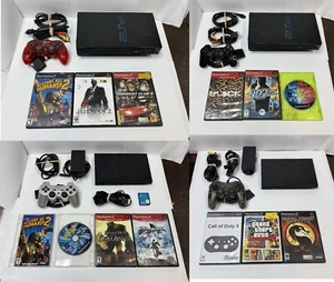 PlayStation 2 Bundle - You Pick - PS2/PS2 Slim - Games Controller Cables - Work - Picture 1 of 37