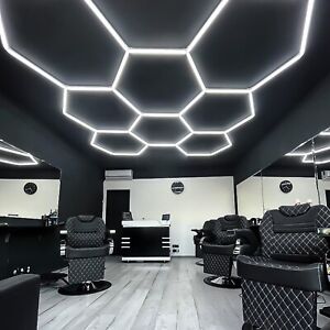 Hexagon LED Lampe Röhren Werkstatt Garage Wand Decken Leuchte Waben Beleuchtung
