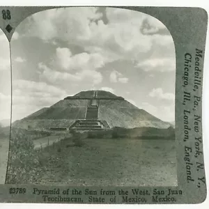Teotihuacán Pirámide del Sol Stereoview c1915 México Avenida de los Muertos B2628 - Imagen 1 de 4