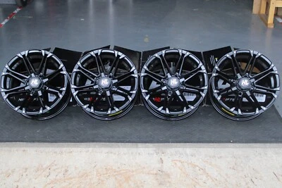 YAMAHA RHINO 700 14" HL3 BLK ALUMINUM ATV / UTV WHEELS ( SET 4 ) IRS1CA - Image 1 of 4