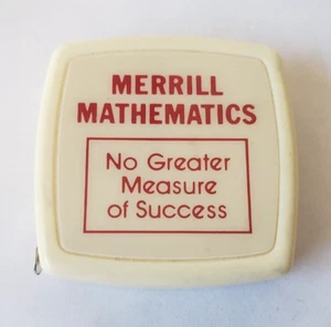 Nastro Misuratore Pubblicitario Vintage Merrill Matematica - Barlow Made in USA - Foto 1 di 4