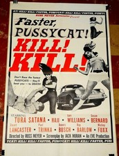 FASTER PUSSYCAT! KILL KILL! original 1965 release 1sheet  Russ Meyer sizzler! 