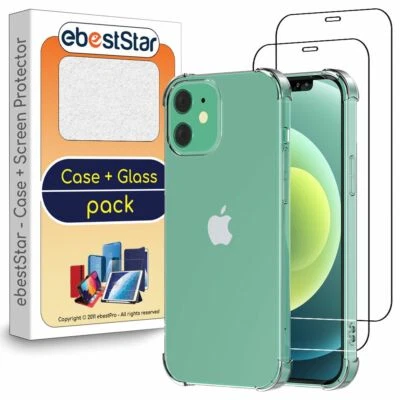 EBESTSTAR Coque Apple iPhone 12 mini Silicone Rebords Renforcés + 2 Films VERRES Trempés